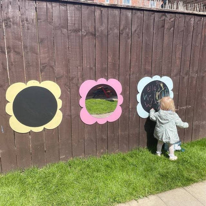 FLOWER MIRROR AND CHALKBOARD BUNDLE (56CM)