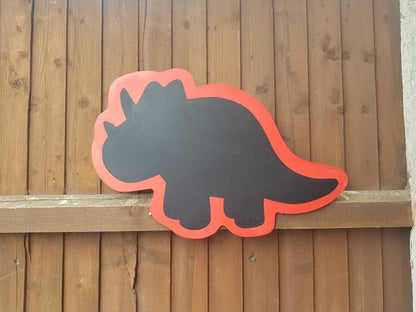 TRICERATOPS SHAPED ACRYLIC CHALKBOARD (60CM)