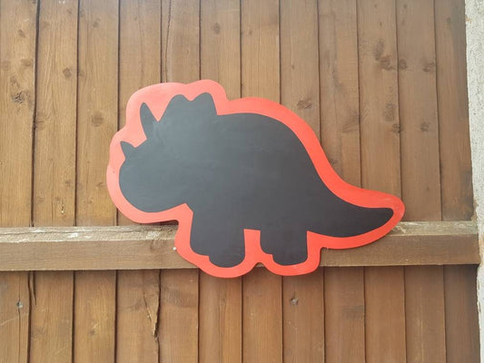 TRICERATOPS SHAPED ACRYLIC CHALKBOARD (60CM)