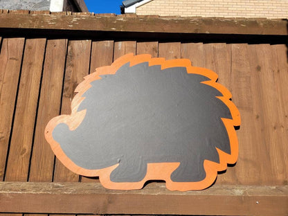 HEDGEHOG SHAPED GARDEN CHALKBOARD - 60CM