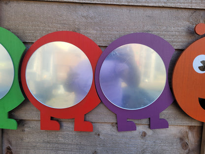 LARGE CATERPILLAR MIRROR (30X100CM APPROX)