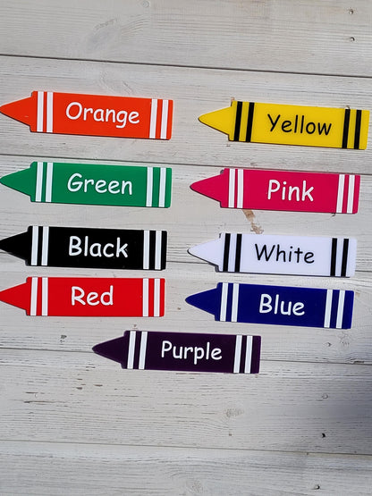 SET OF 9 COLOUR RECOGNITION CRAYONS