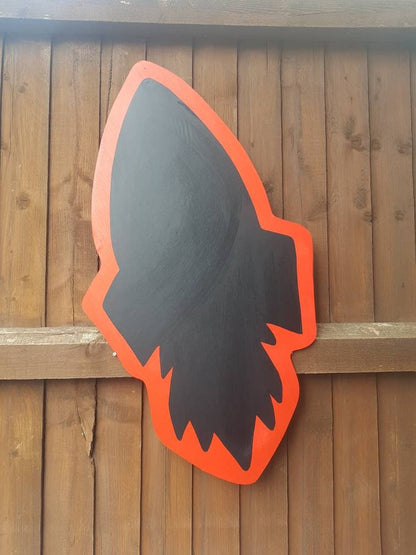 70CM ROCKET SHAPE GARDEN CHALKBOARD