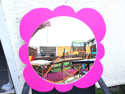 56CM ACRYLIC FLOWER MIRROR (8 PETAL)