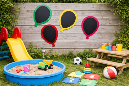SET OF 4 BALLOON SHAPE GARDEN CHALKBOARDS