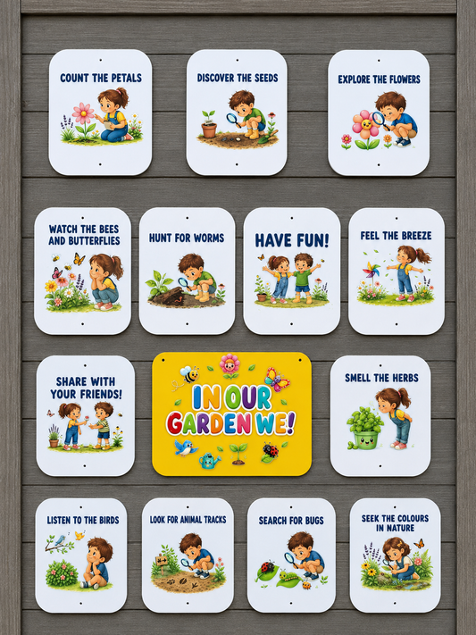 SET OF GARDEN RULE CARDS (14 TOTAL)
