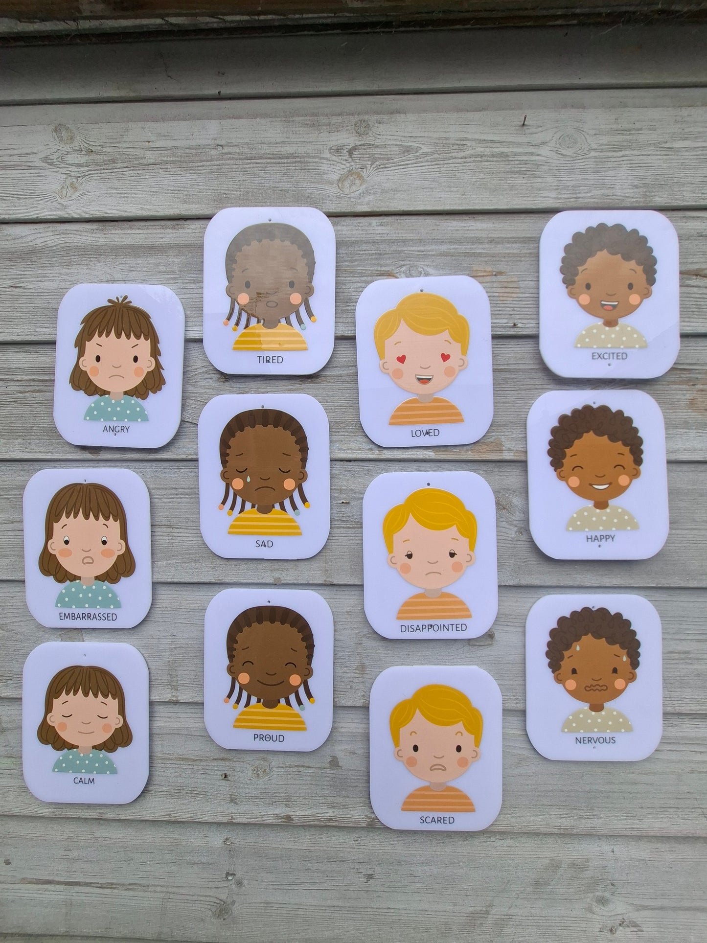 SET OF 12 EMOTION FLASHCARDS - ACRYLIC
