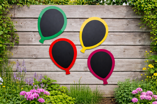 SET OF 4 BALLOON SHAPE GARDEN CHALKBOARDS