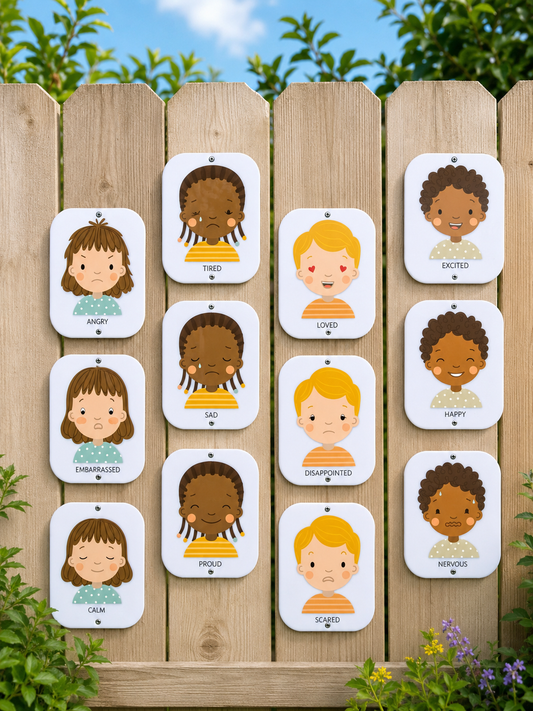 SET OF 12 EMOTION FLASHCARDS - ACRYLIC