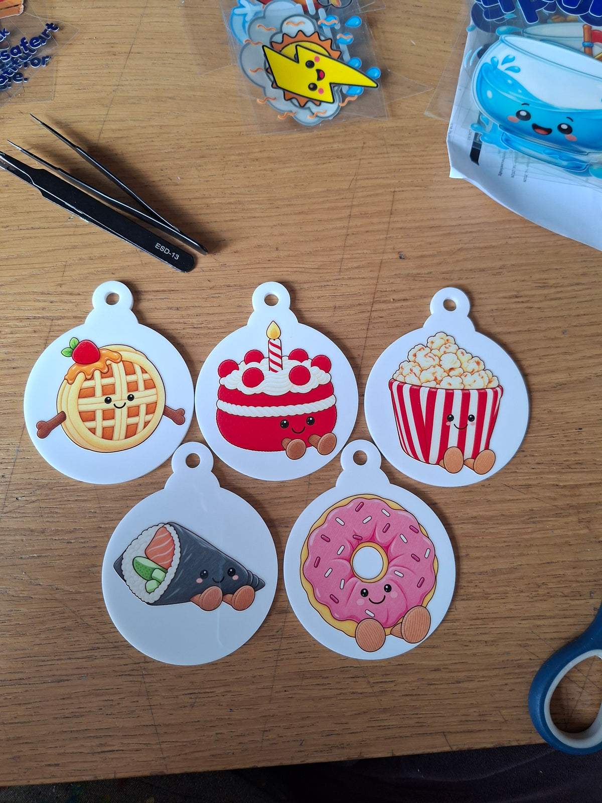 KAIWAII FOOD CHRISTMAS DECORATION - ACRYLIC HANGING ORNAMENT