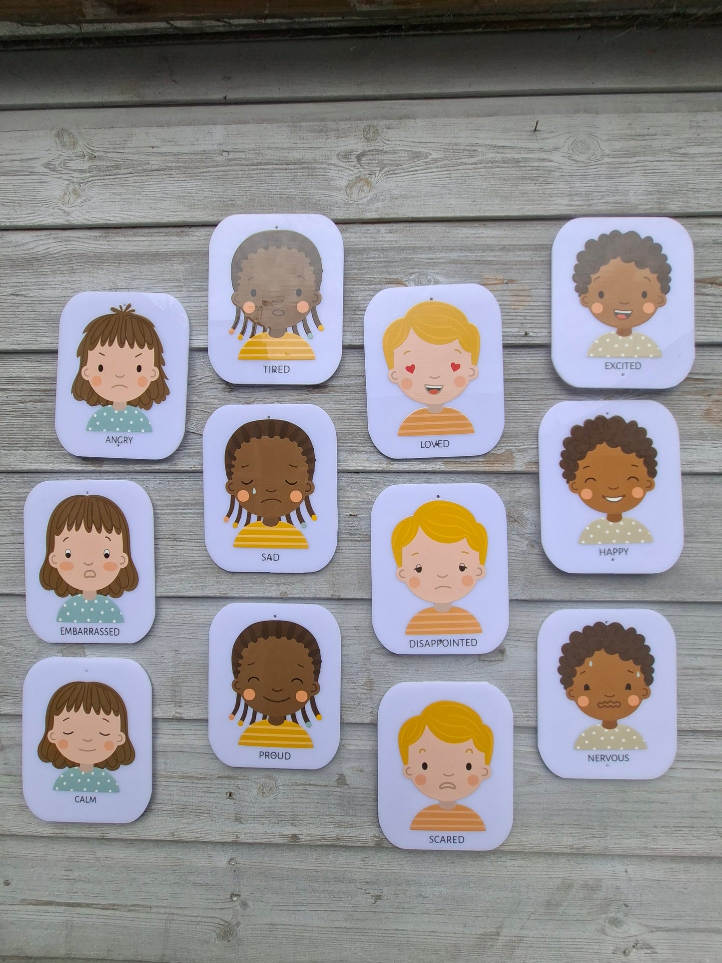 SET OF 12 EMOTION FLASHCARDS - ACRYLIC