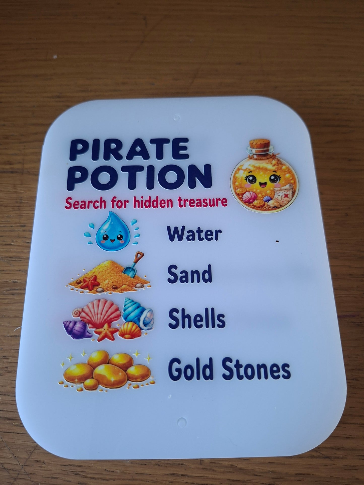 SET OF 8 WATER PLAY POTION CARDS, ACRYLIC (15X12CM)
